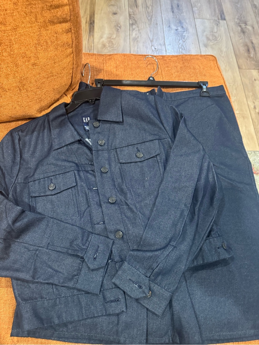 Preowned vintage Gap Dark Wash Denim Jacket & Matching Denim Skirt